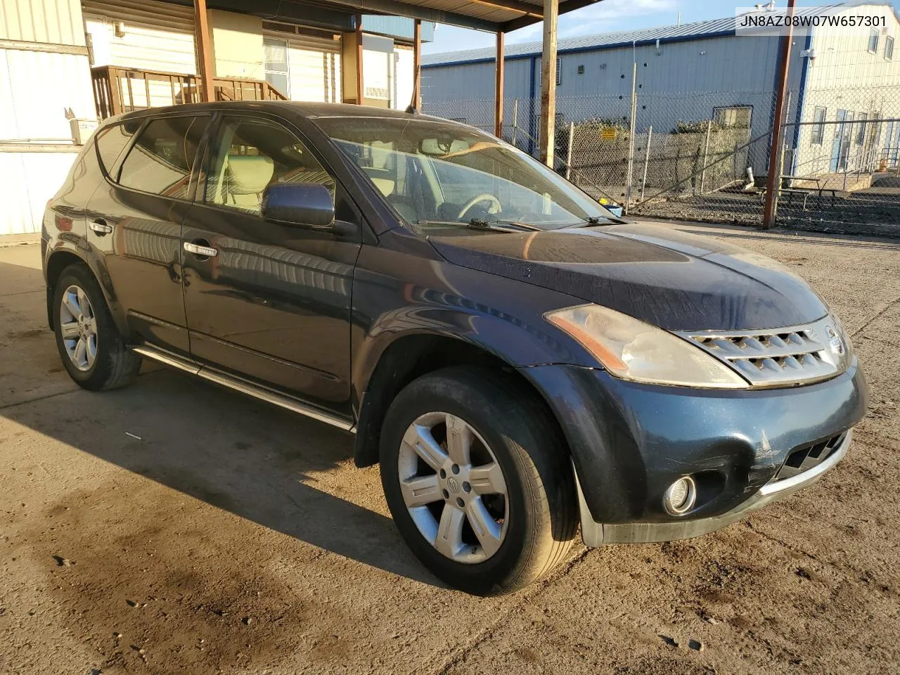 2007 Nissan Murano Sl VIN: JN8AZ08W07W657301 Lot: 76328164