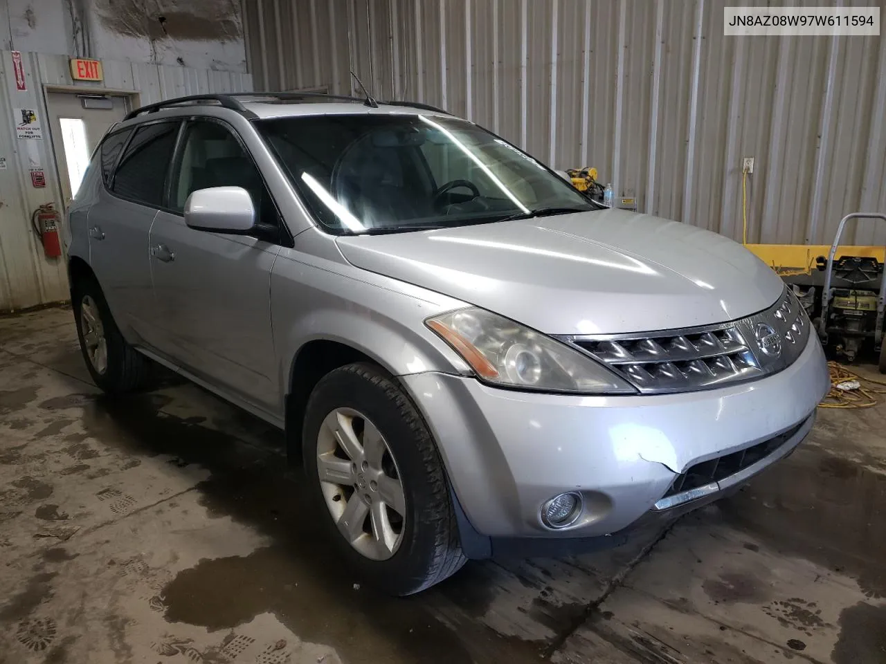 2007 Nissan Murano Sl VIN: JN8AZ08W97W611594 Lot: 77090424