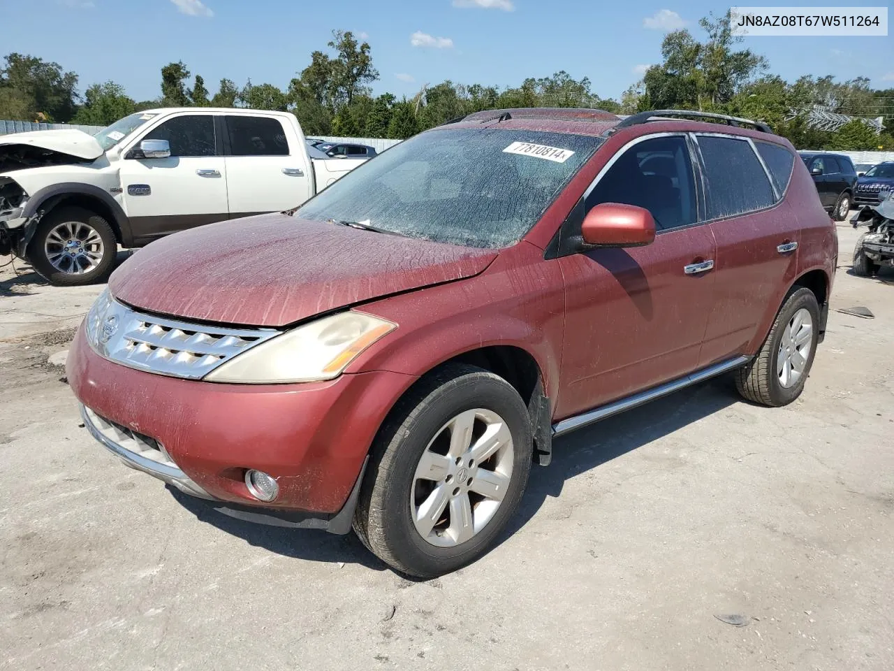 JN8AZ08T67W511264 2007 Nissan Murano Sl