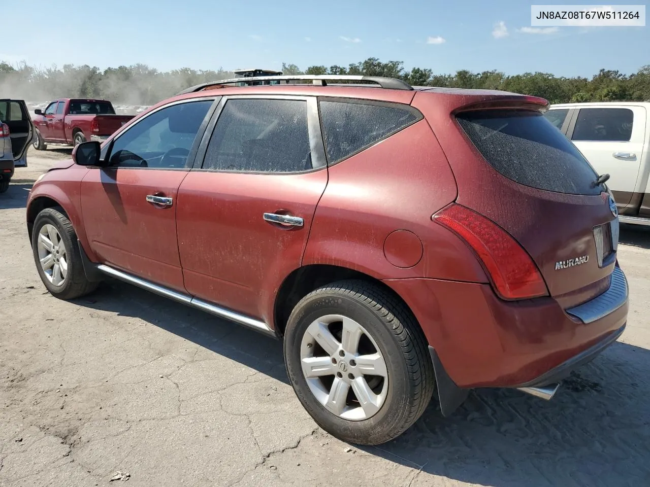 2007 Nissan Murano Sl VIN: JN8AZ08T67W511264 Lot: 77810814