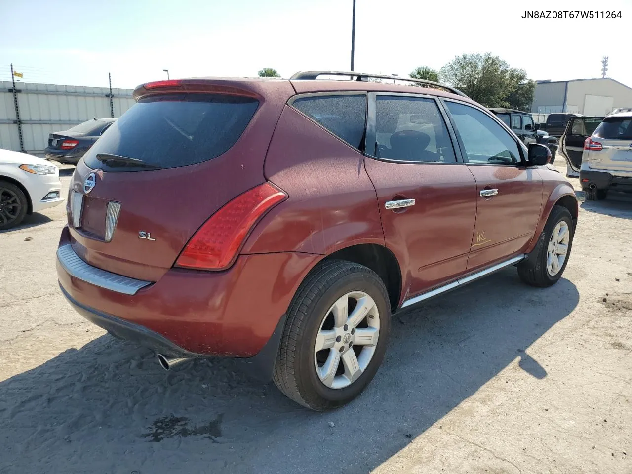 JN8AZ08T67W511264 2007 Nissan Murano Sl