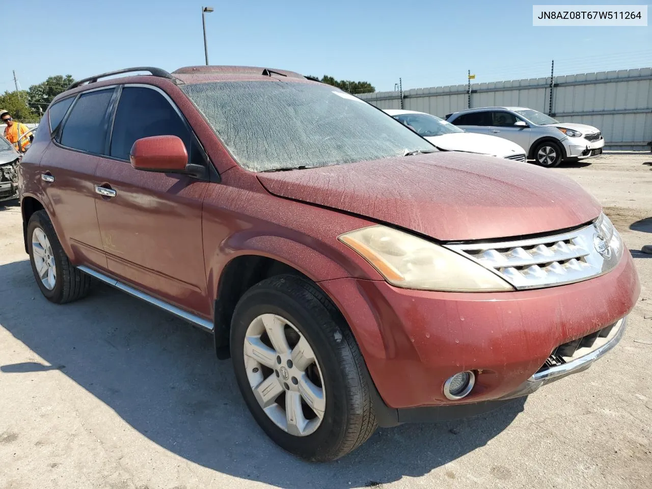 2007 Nissan Murano Sl VIN: JN8AZ08T67W511264 Lot: 77810814