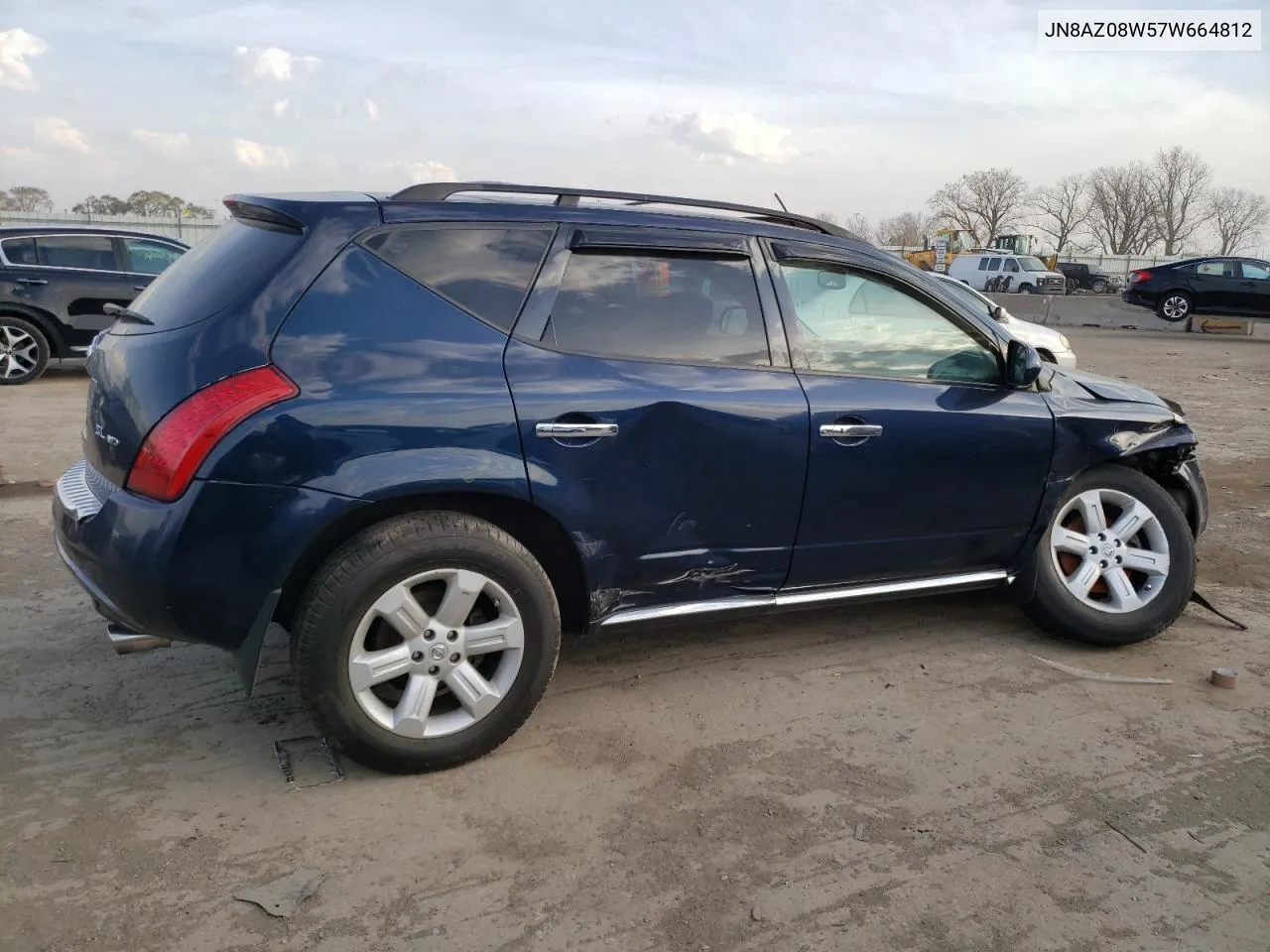 2007 Nissan Murano Sl VIN: JN8AZ08W57W664812 Lot: 78043254