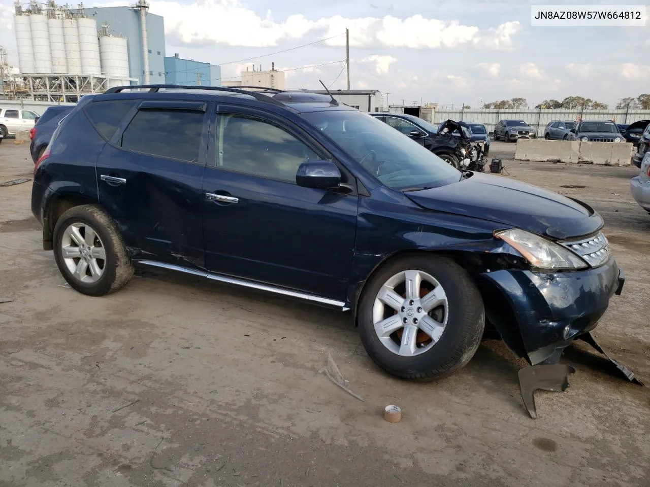 2007 Nissan Murano Sl VIN: JN8AZ08W57W664812 Lot: 78043254