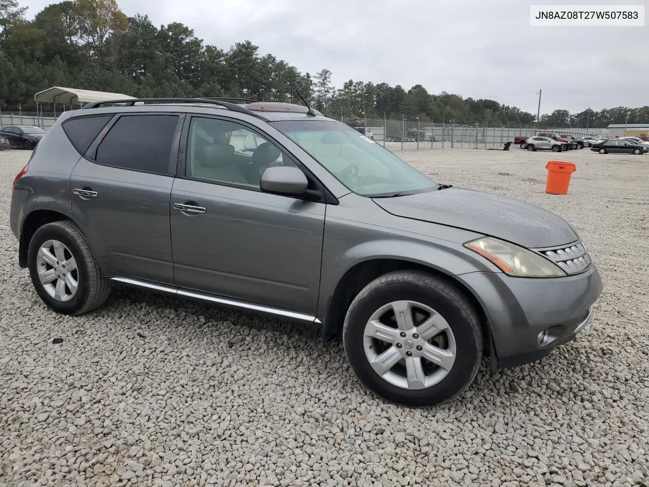 2007 Nissan Murano Sl VIN: JN8AZ08T27W507583 Lot: 78106954