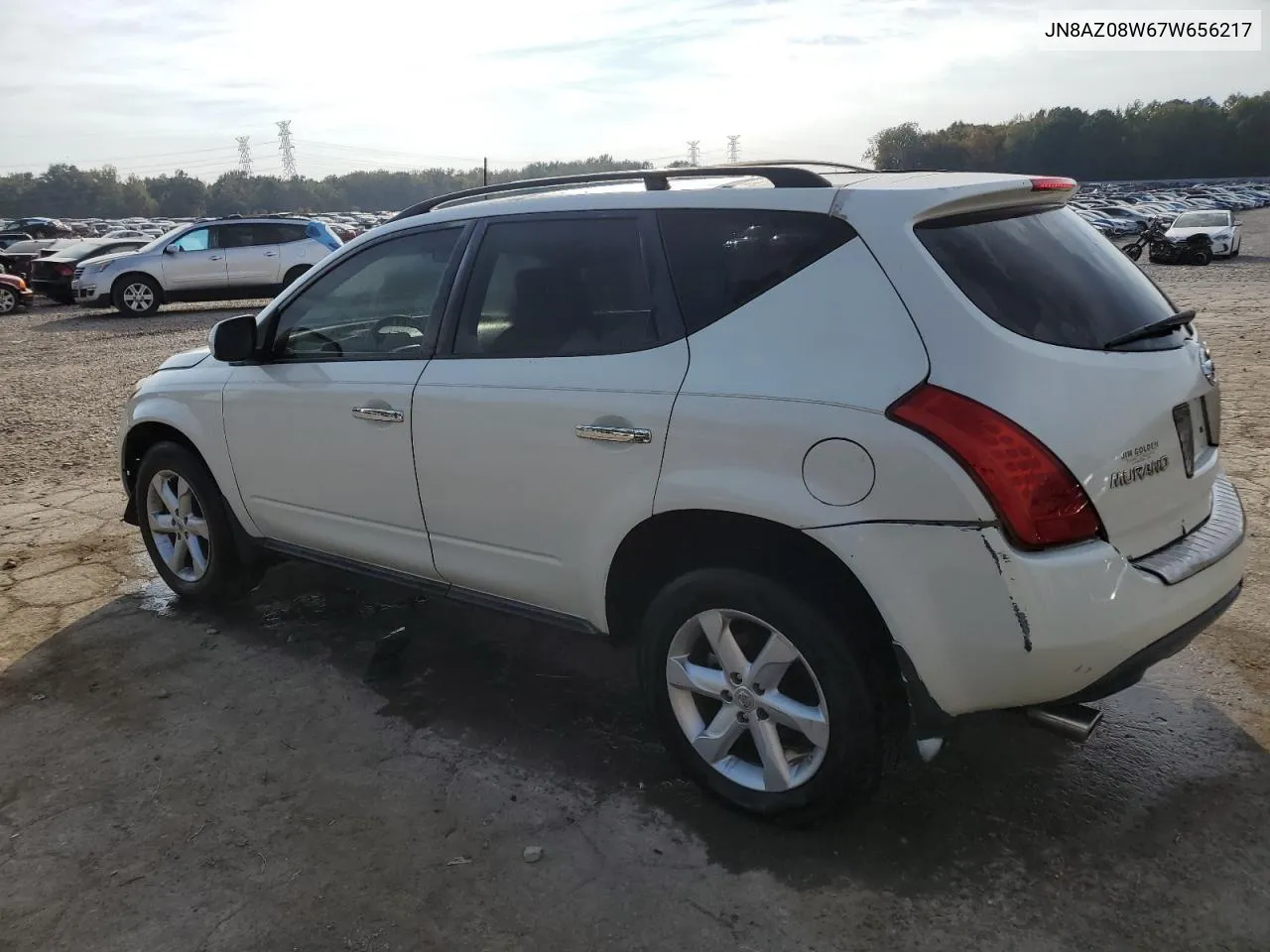 2007 Nissan Murano Sl VIN: JN8AZ08W67W656217 Lot: 78178444