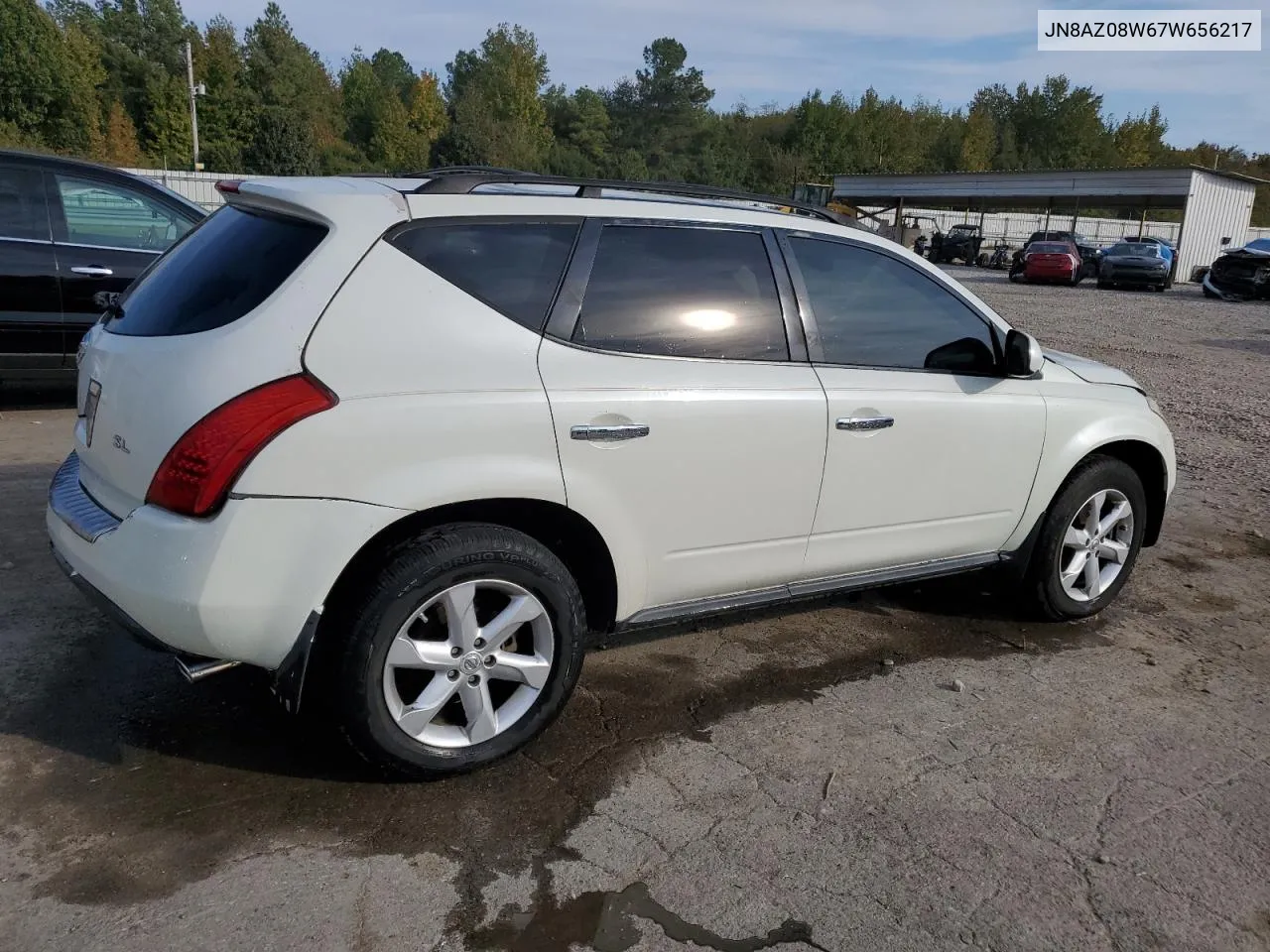 JN8AZ08W67W656217 2007 Nissan Murano Sl