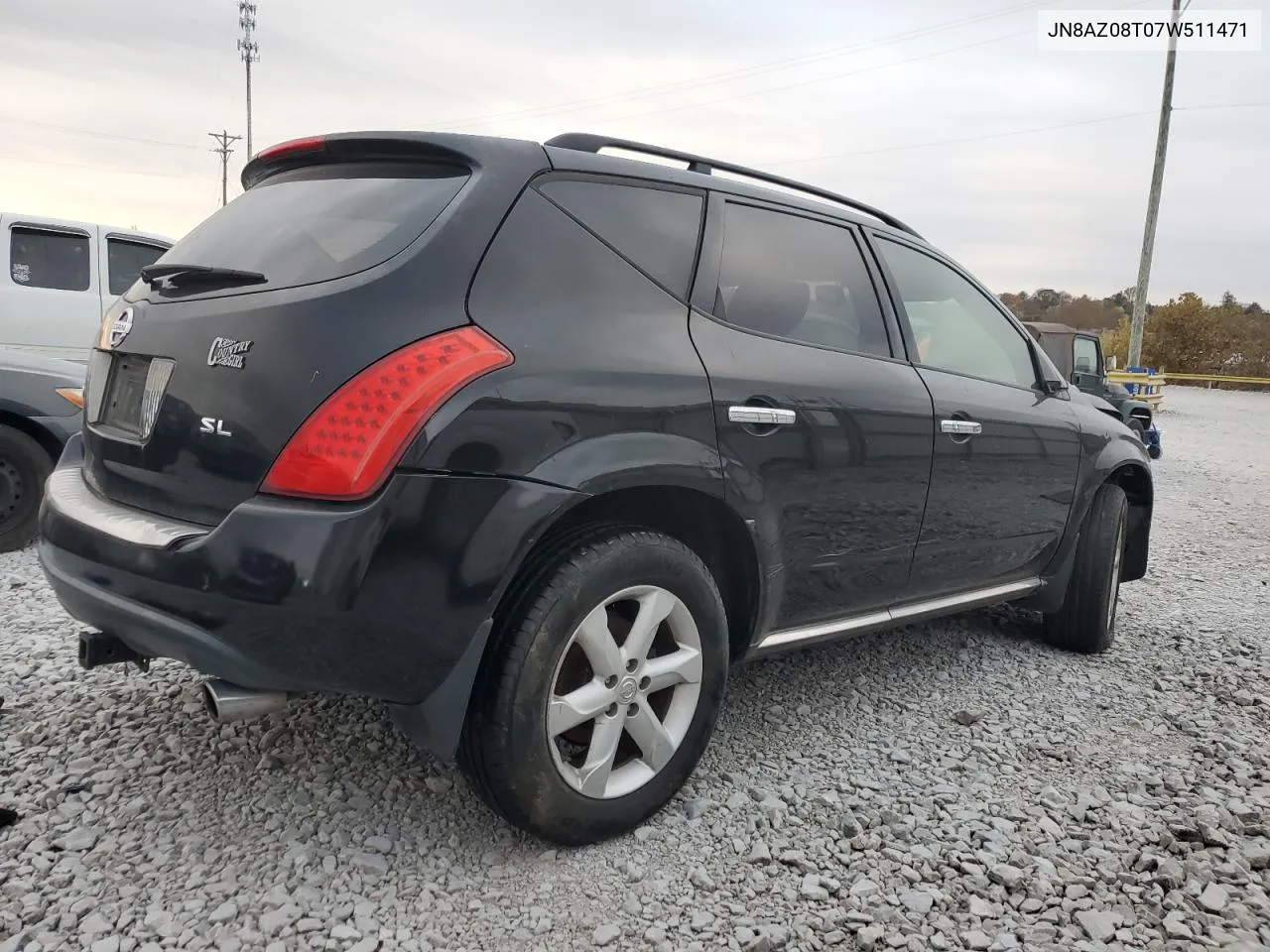 2007 Nissan Murano Sl VIN: JN8AZ08T07W511471 Lot: 78198414