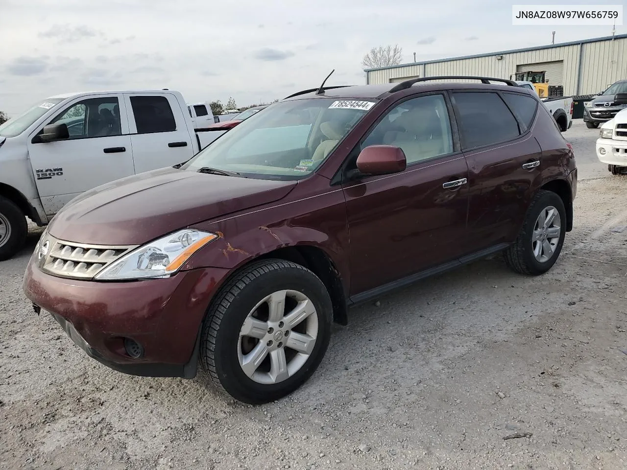 2007 Nissan Murano Sl VIN: JN8AZ08W97W656759 Lot: 78524544