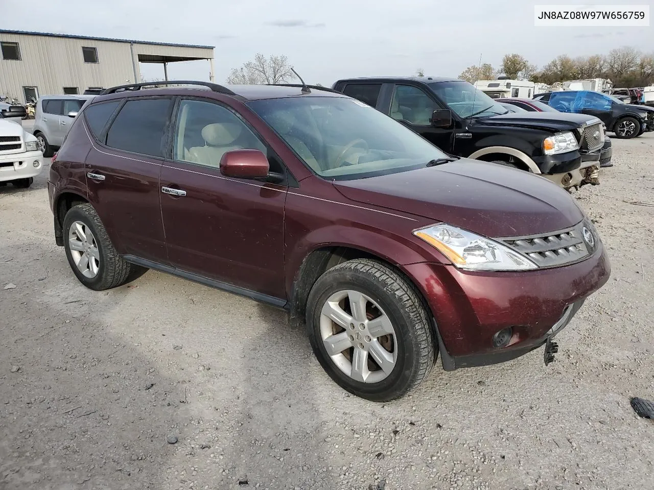 2007 Nissan Murano Sl VIN: JN8AZ08W97W656759 Lot: 78524544