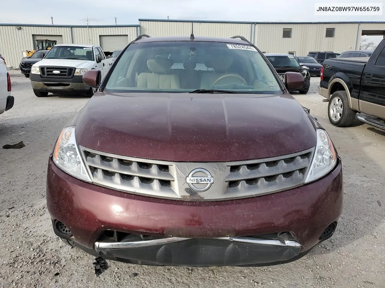 2007 Nissan Murano Sl VIN: JN8AZ08W97W656759 Lot: 78524544