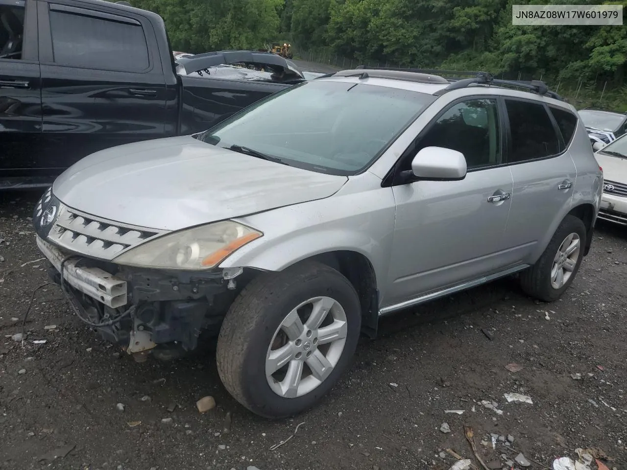 2007 Nissan Murano Sl VIN: JN8AZ08W17W601979 Lot: 78601534