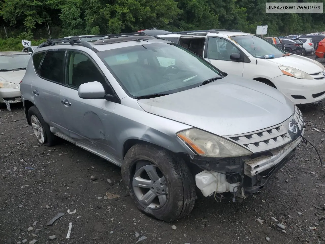 2007 Nissan Murano Sl VIN: JN8AZ08W17W601979 Lot: 78601534