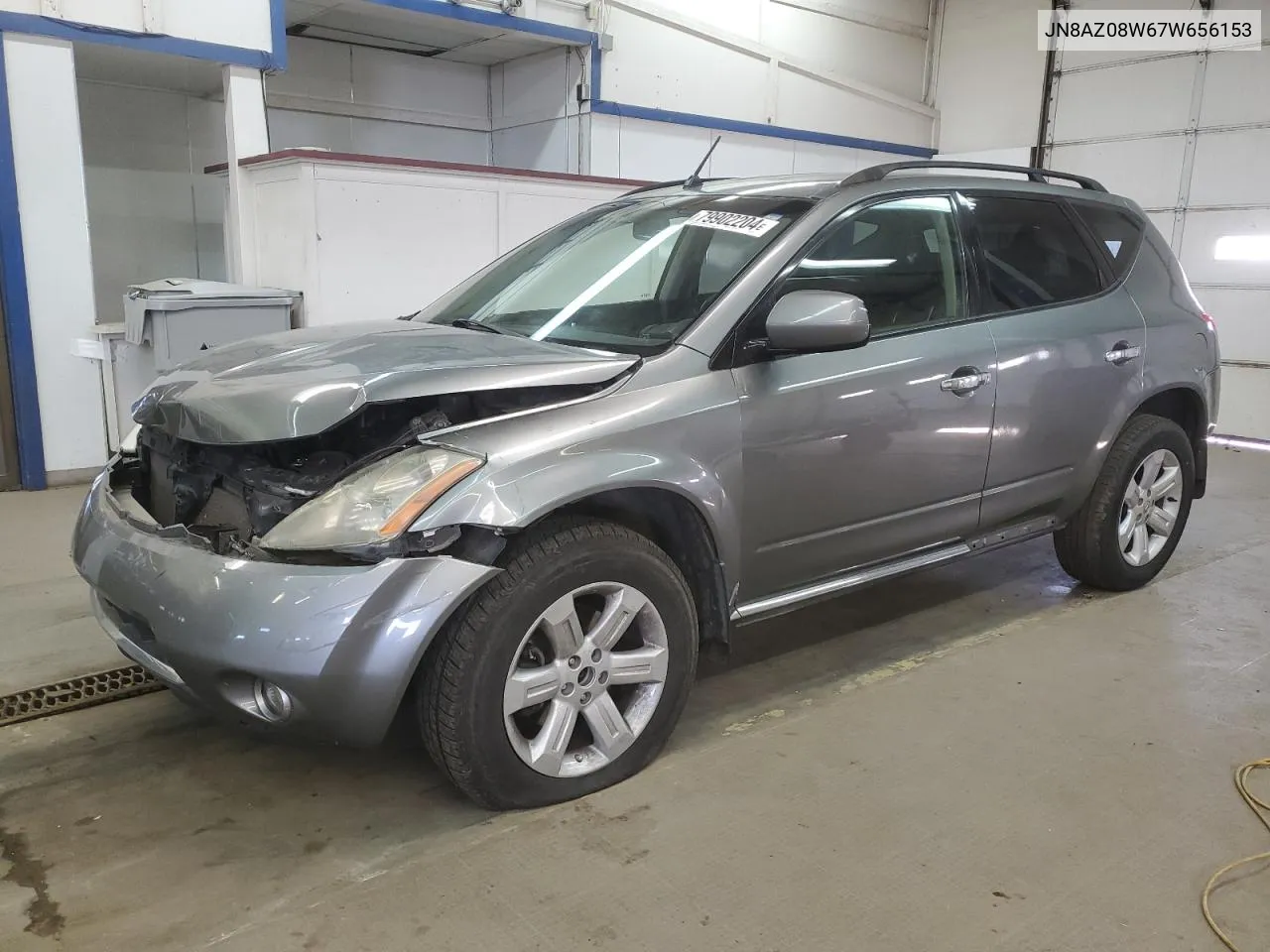 2007 Nissan Murano Sl VIN: JN8AZ08W67W656153 Lot: 79902204