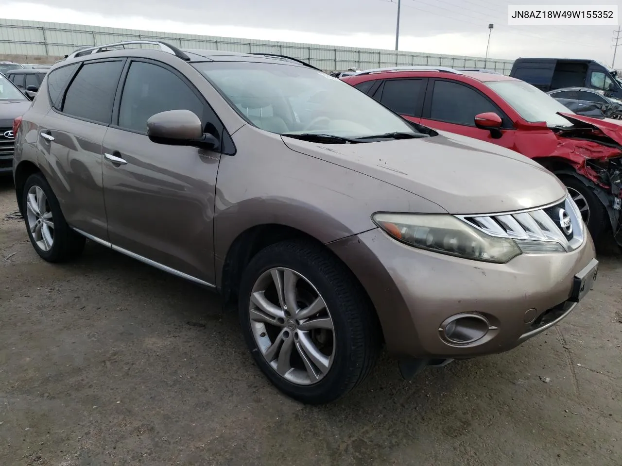 2009 Nissan Murano S VIN: JN8AZ18W49W155352 Lot: 43352794