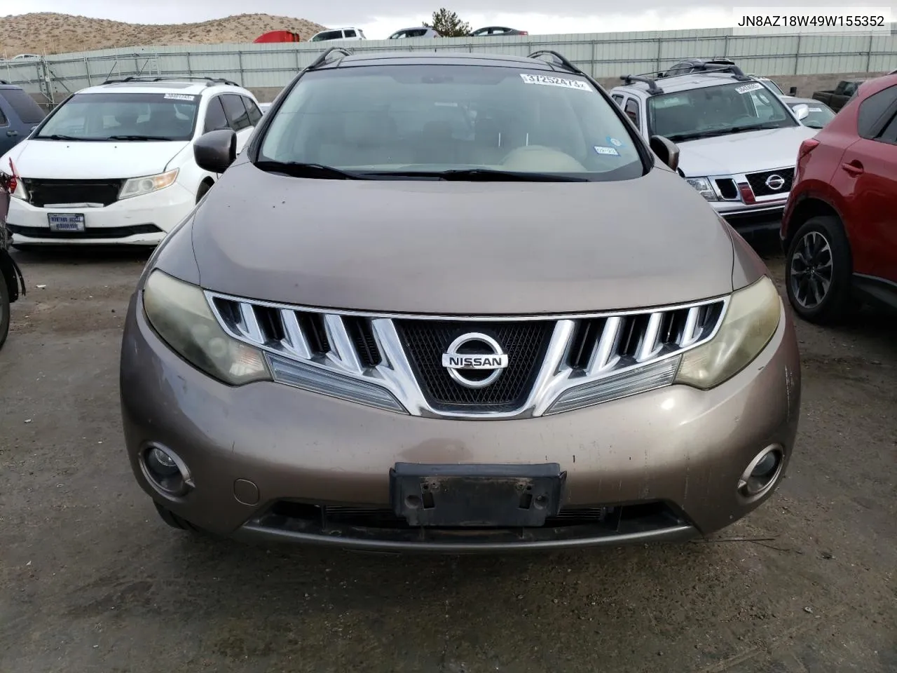 2009 Nissan Murano S VIN: JN8AZ18W49W155352 Lot: 43352794