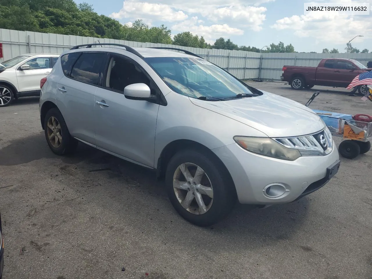 2009 Nissan Murano S VIN: JN8AZ18W29W116632 Lot: 59583834