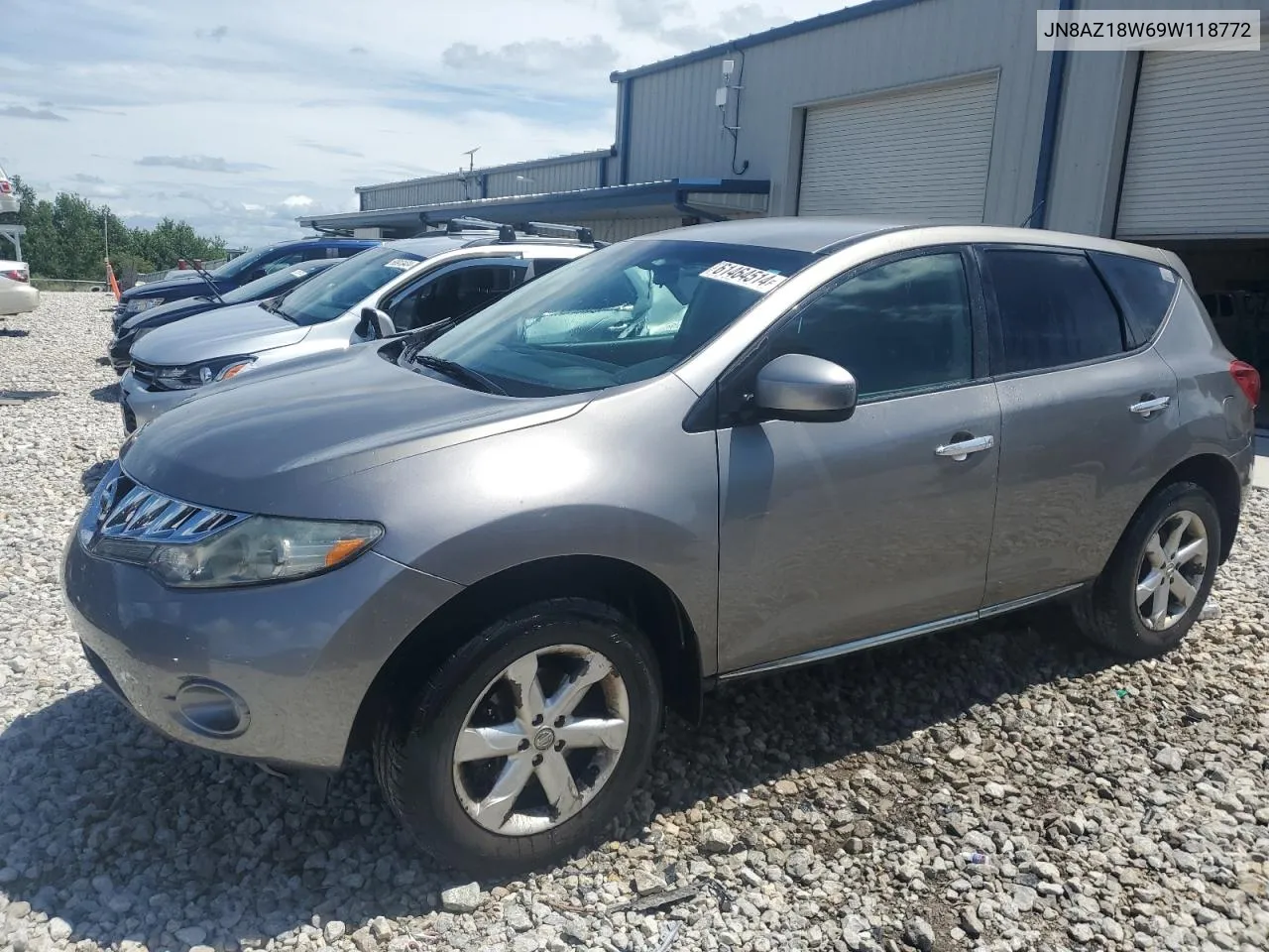 2009 Nissan Murano S VIN: JN8AZ18W69W118772 Lot: 61464514