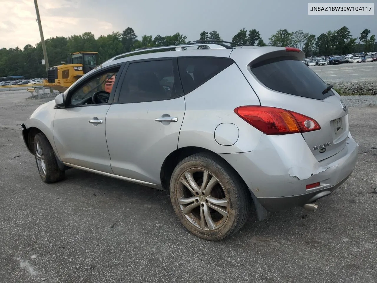 2009 Nissan Murano S VIN: JN8AZ18W39W104117 Lot: 63236064