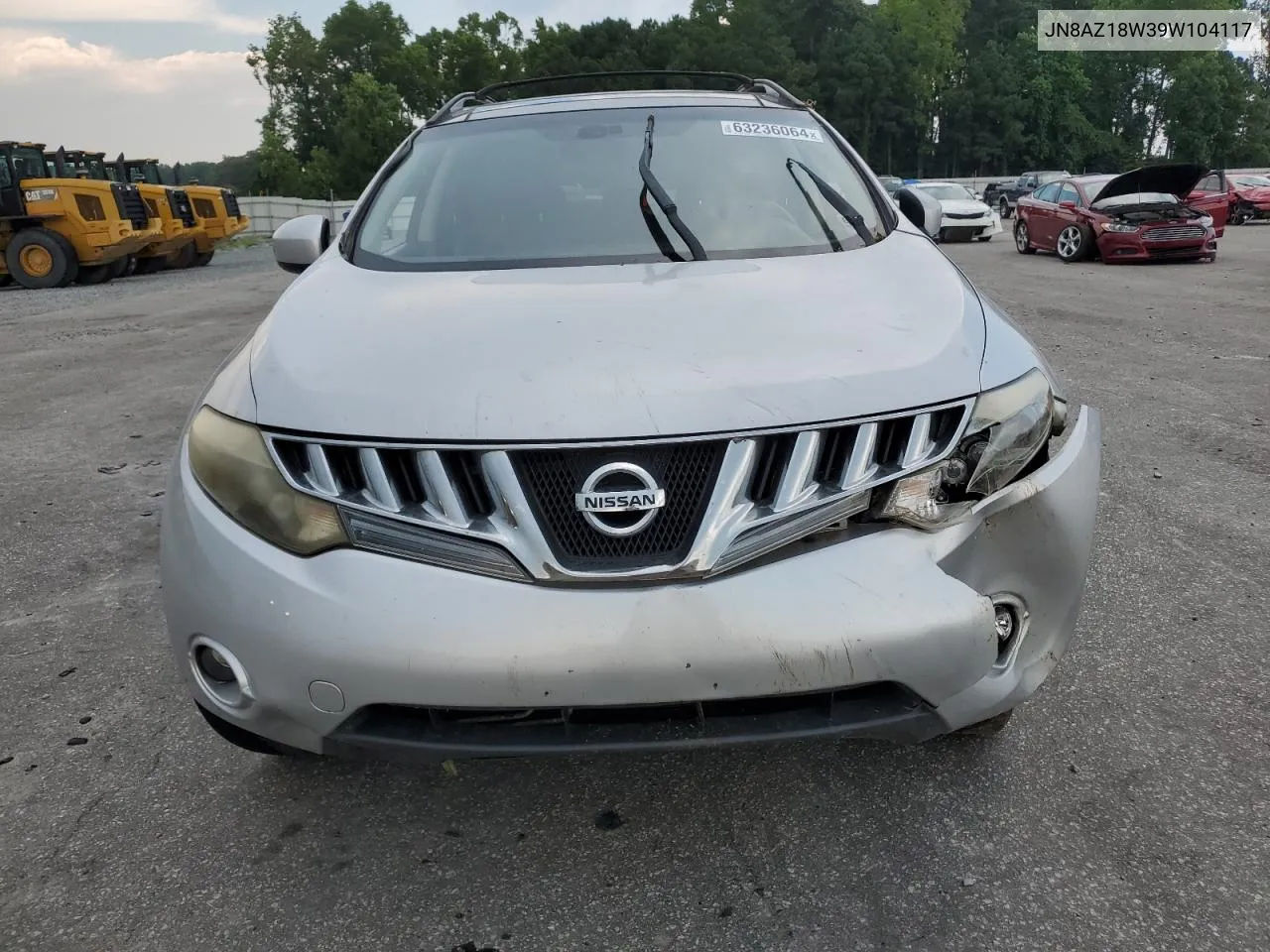 2009 Nissan Murano S VIN: JN8AZ18W39W104117 Lot: 63236064