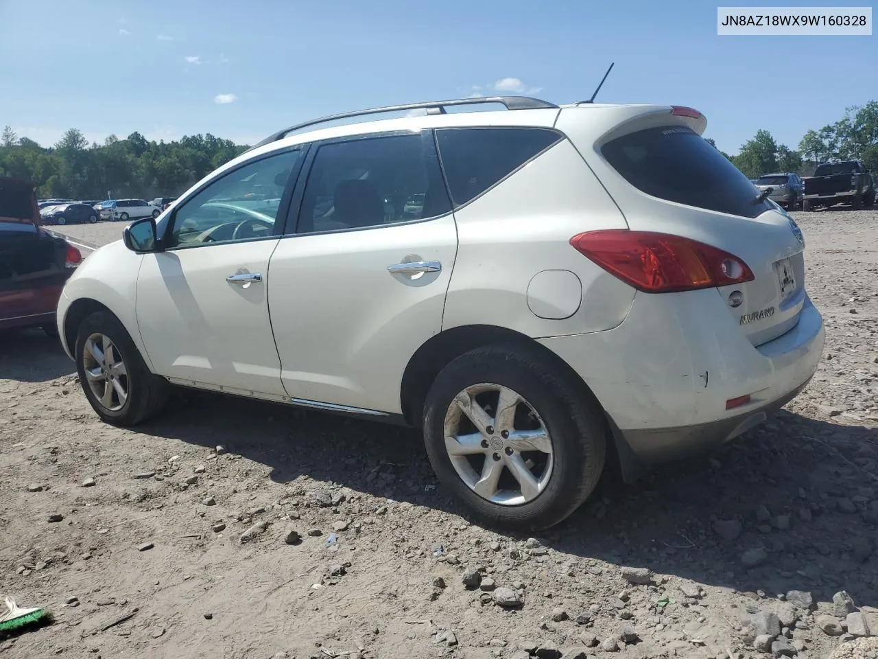 2009 Nissan Murano S VIN: JN8AZ18WX9W160328 Lot: 64943234