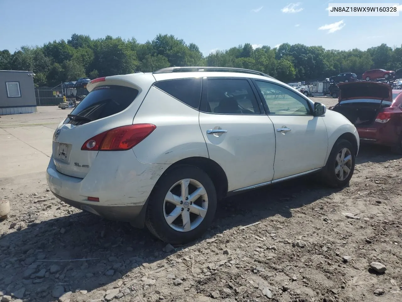 2009 Nissan Murano S VIN: JN8AZ18WX9W160328 Lot: 64943234