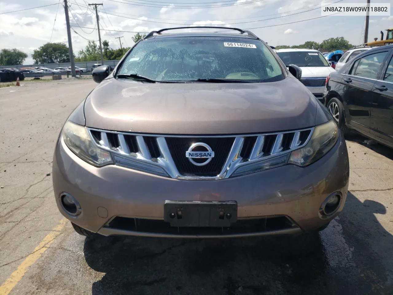 JN8AZ18W09W118802 2009 Nissan Murano S