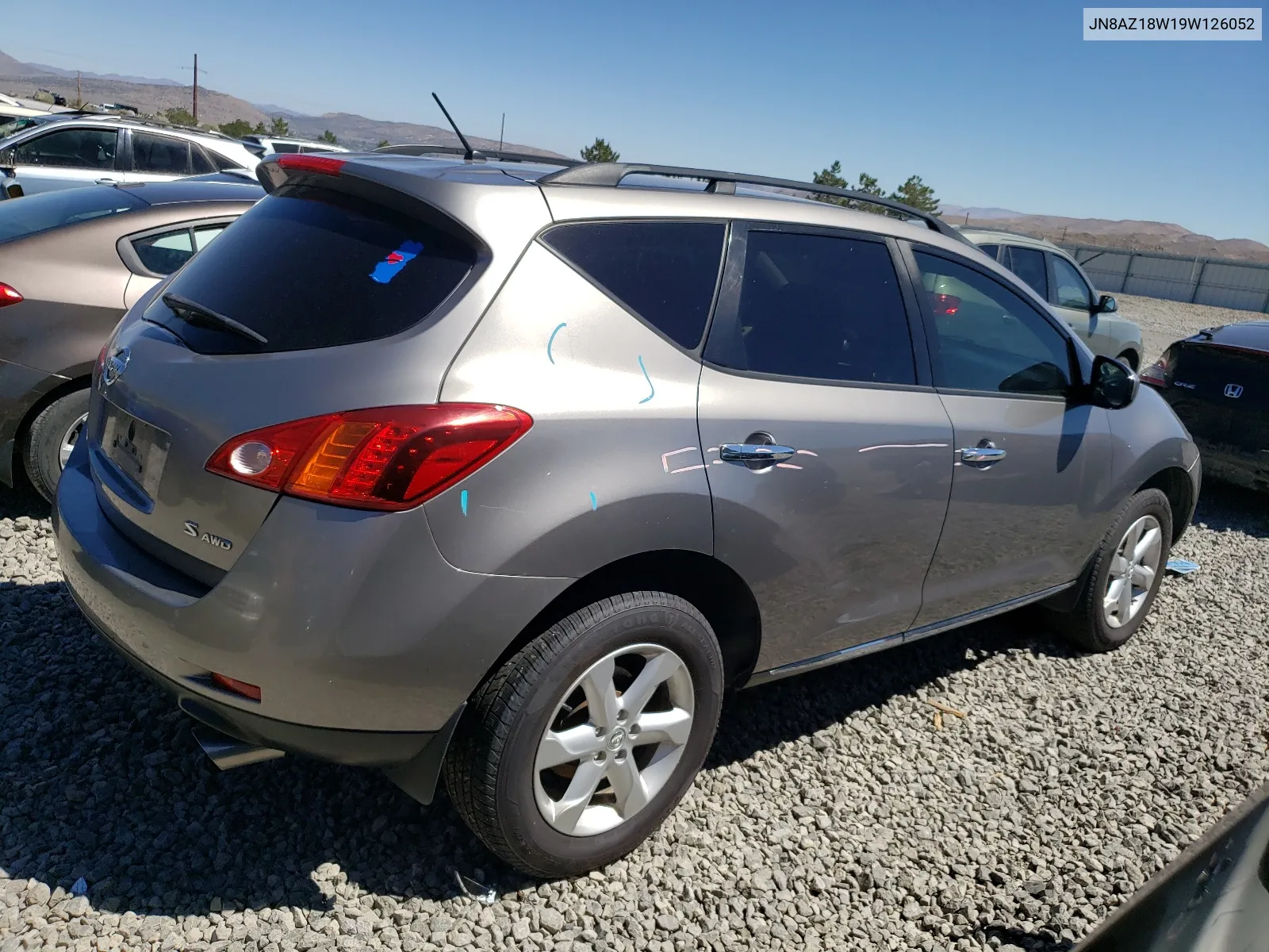 2009 Nissan Murano S VIN: JN8AZ18W19W126052 Lot: 66734024