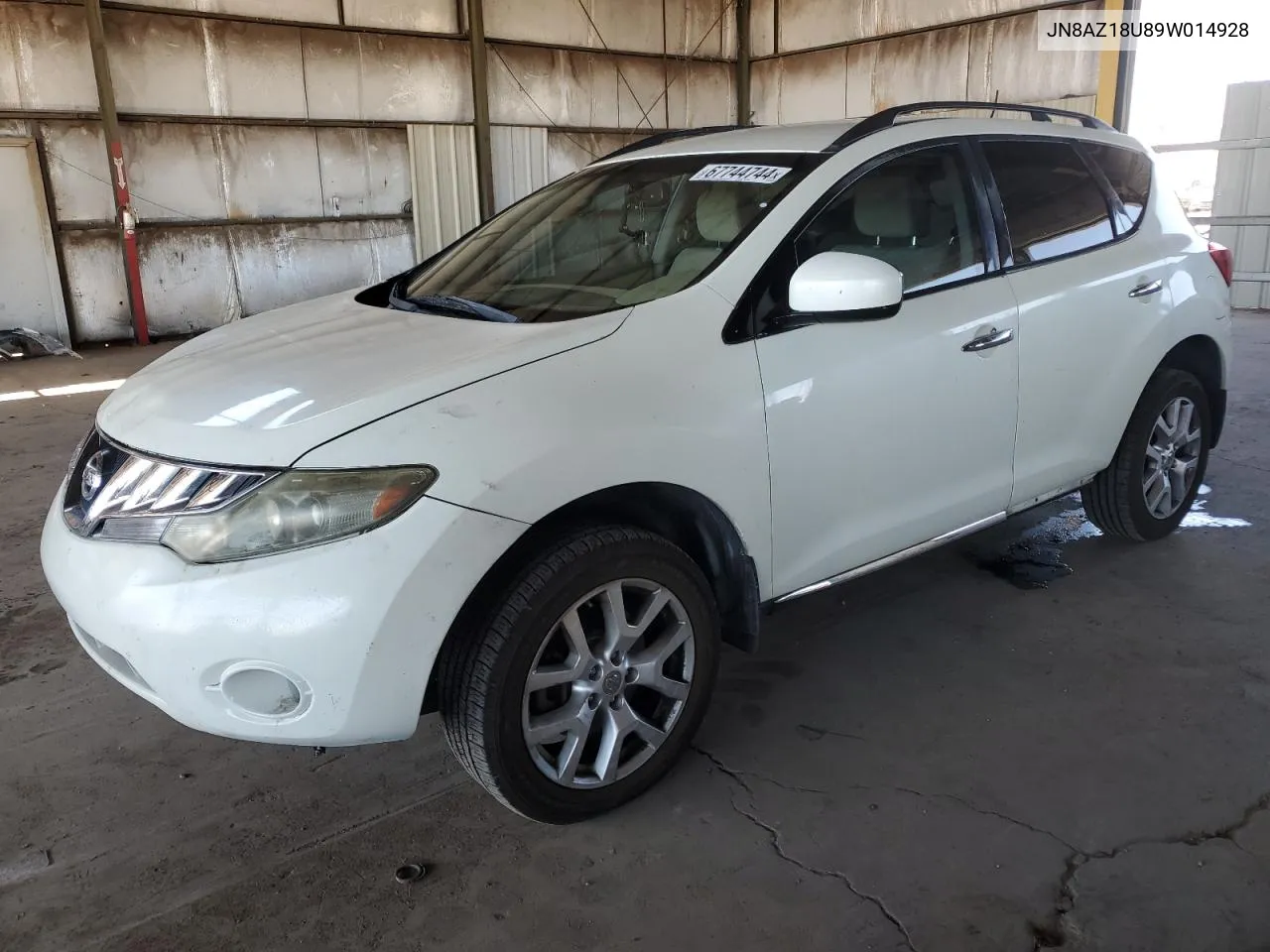 2009 Nissan Murano S VIN: JN8AZ18U89W014928 Lot: 67744744