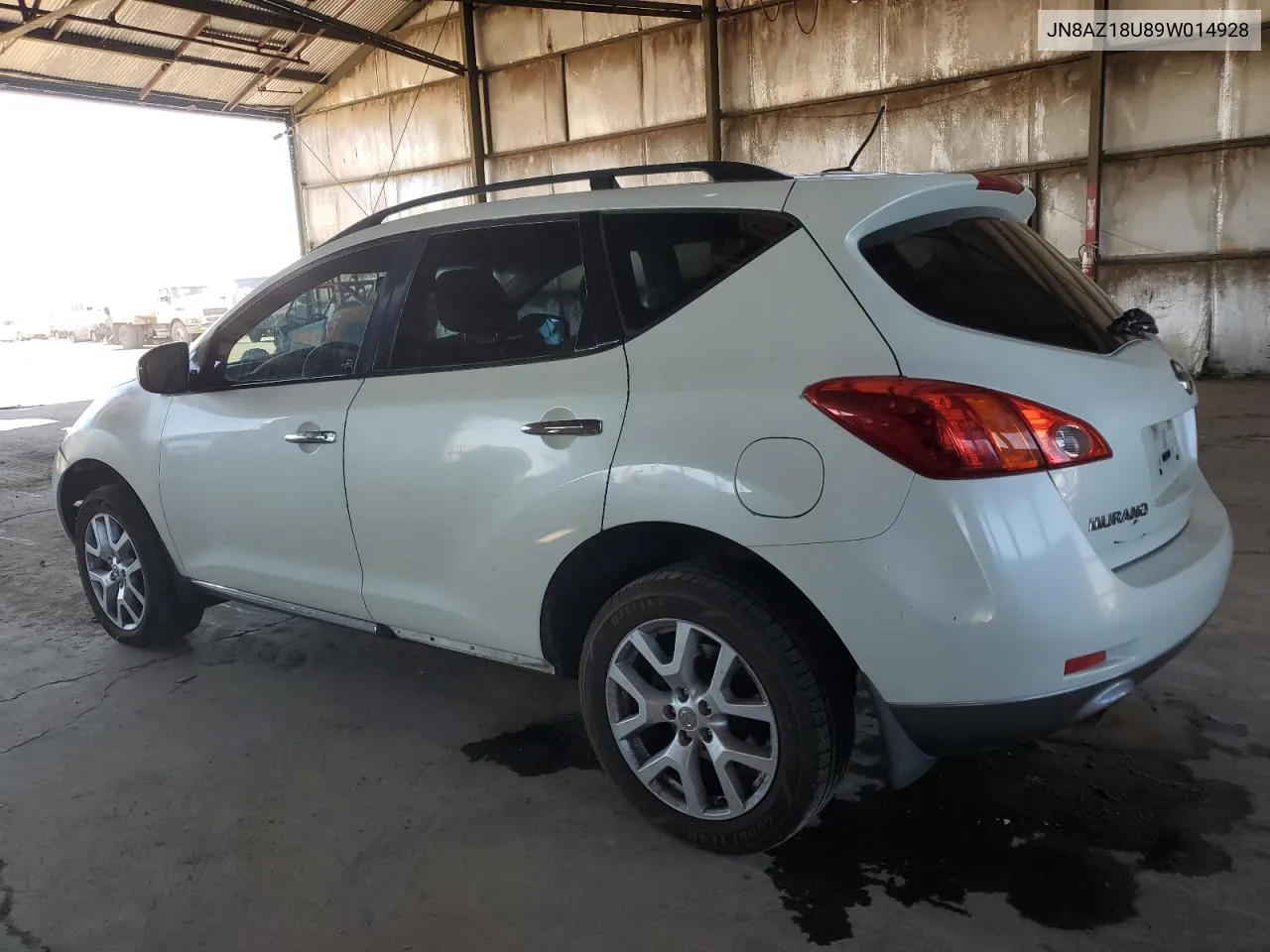 2009 Nissan Murano S VIN: JN8AZ18U89W014928 Lot: 67744744