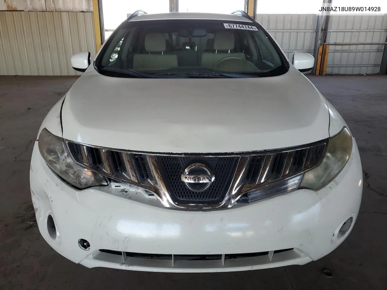 2009 Nissan Murano S VIN: JN8AZ18U89W014928 Lot: 67744744