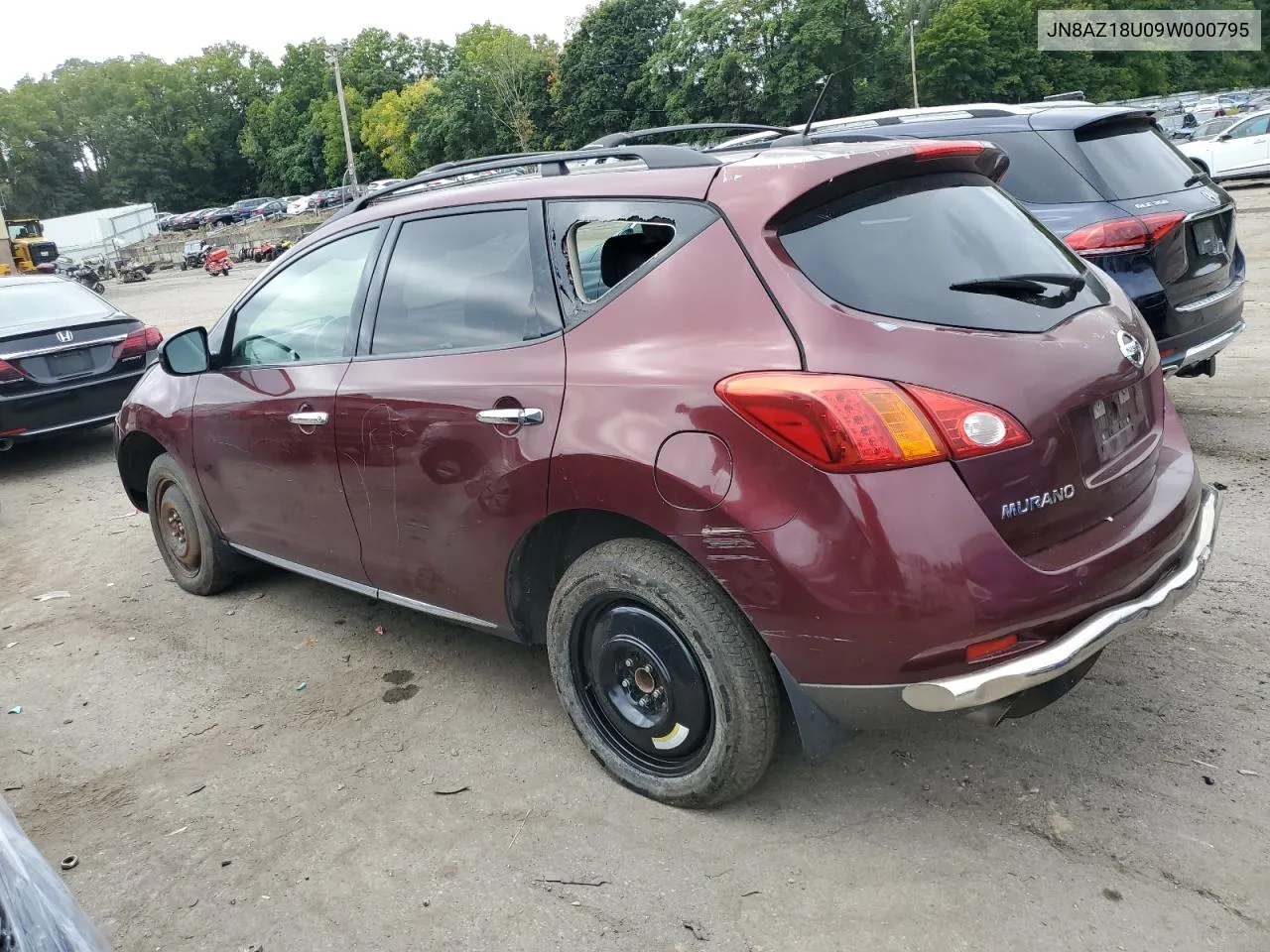 2009 Nissan Murano S VIN: JN8AZ18U09W000795 Lot: 68977574