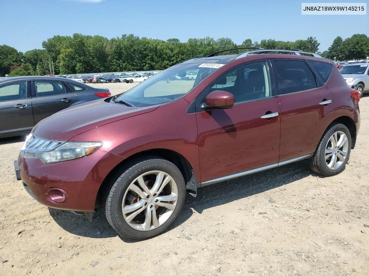 2009 Nissan Murano S VIN: JN8AZ18WX9W145215 Lot: 68985874