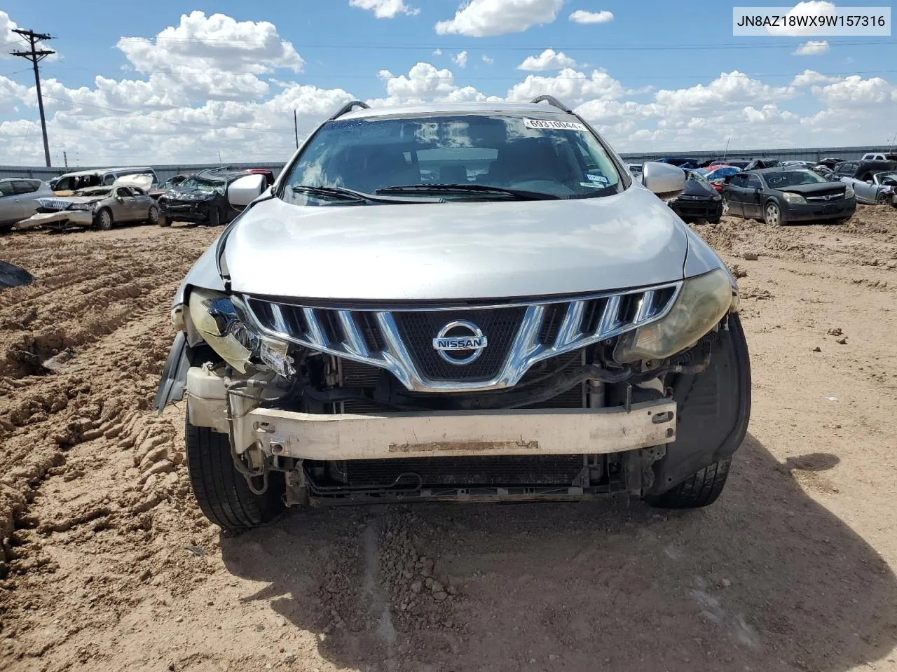 2009 Nissan Murano S VIN: JN8AZ18WX9W157316 Lot: 69310044