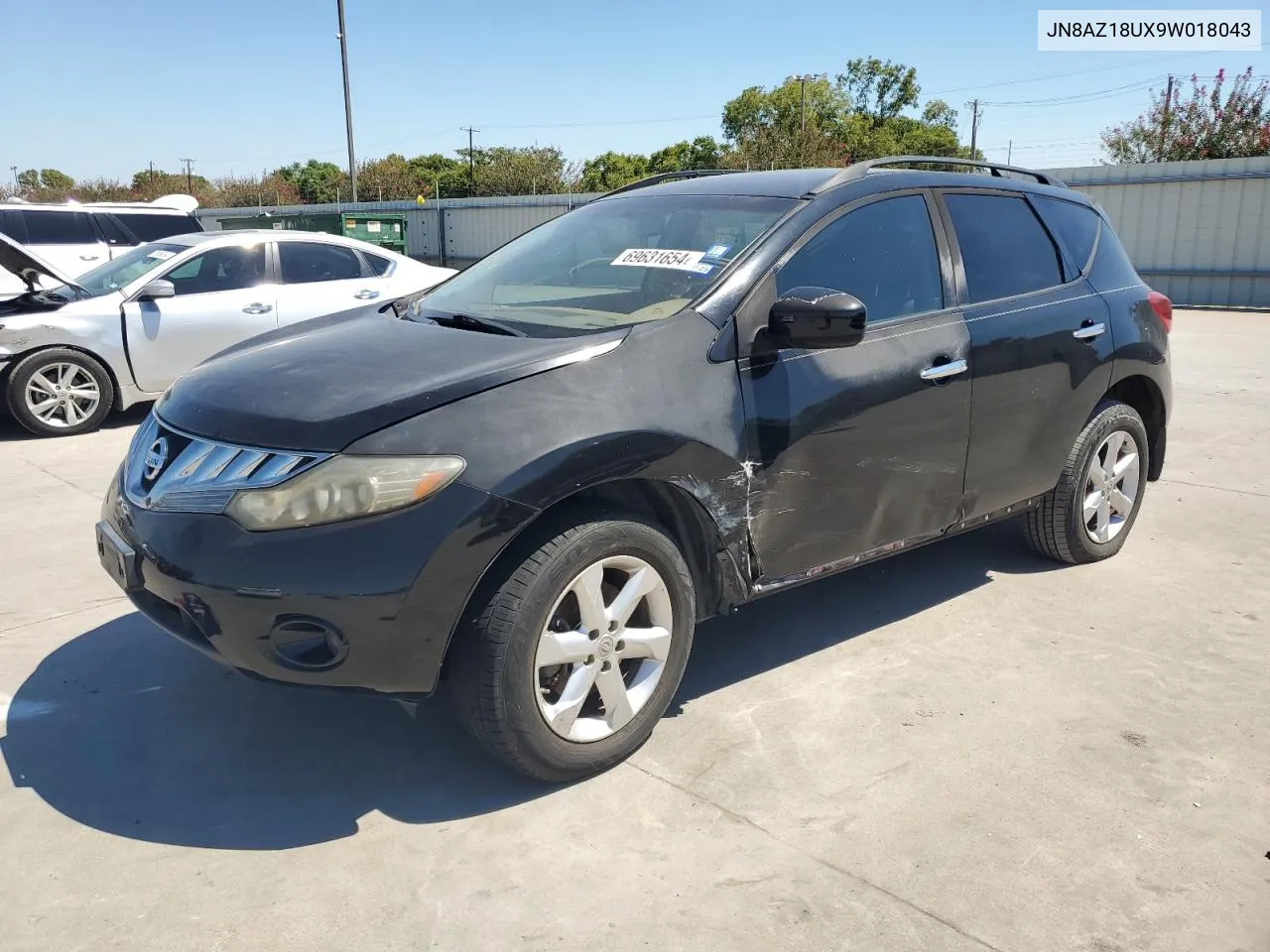 2009 Nissan Murano S VIN: JN8AZ18UX9W018043 Lot: 69631654