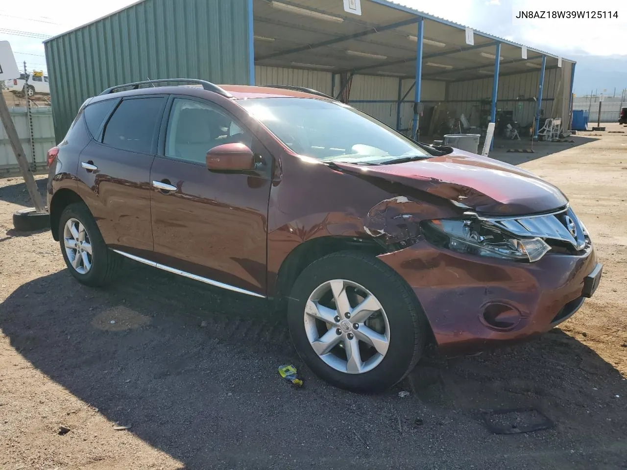 2009 Nissan Murano S VIN: JN8AZ18W39W125114 Lot: 69972564