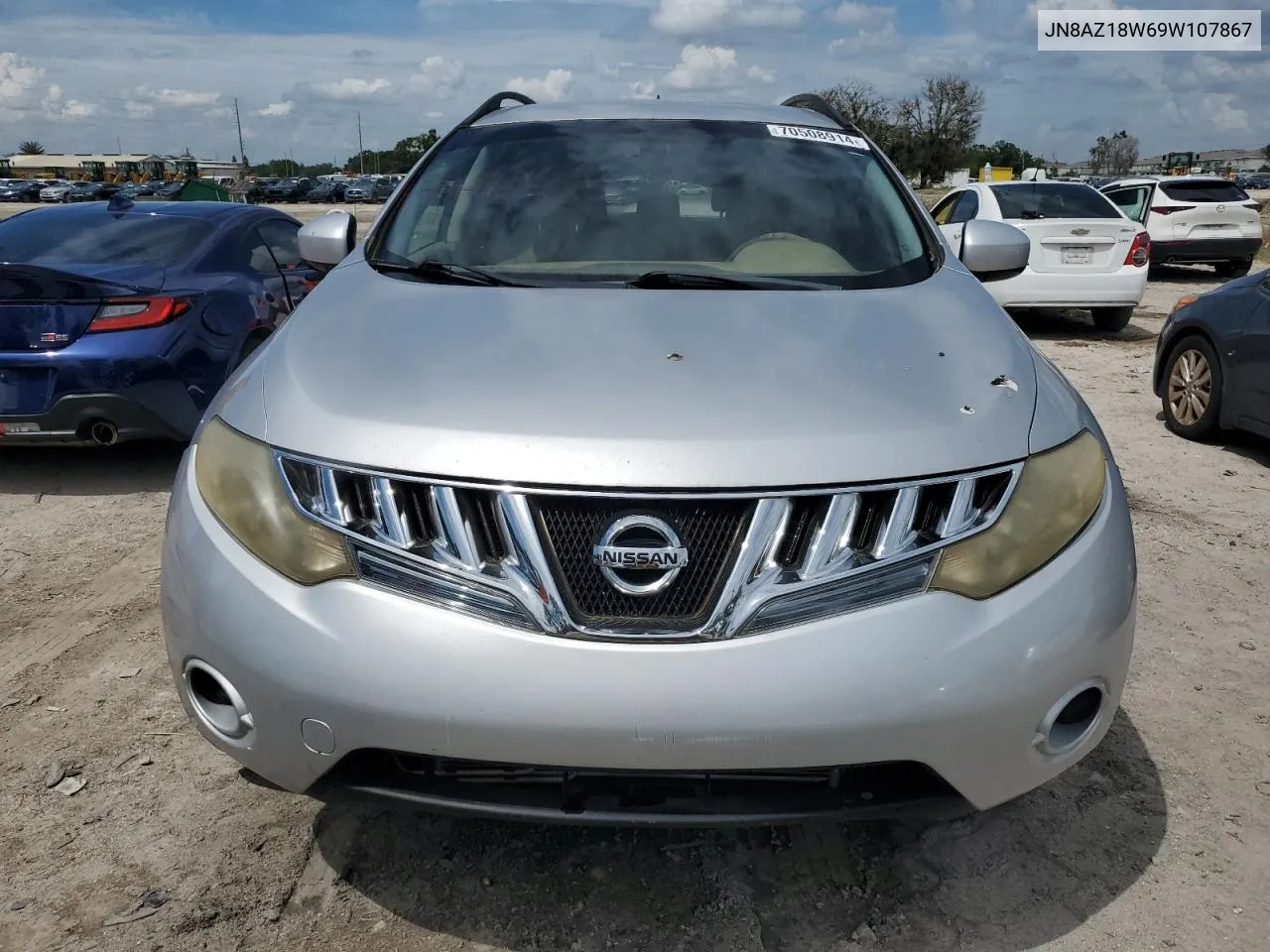 2009 Nissan Murano S VIN: JN8AZ18W69W107867 Lot: 70508914