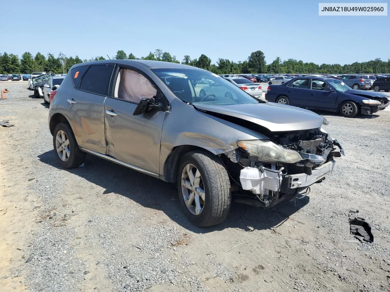 2009 Nissan Murano S VIN: JN8AZ18U49W025960 Lot: 70574074