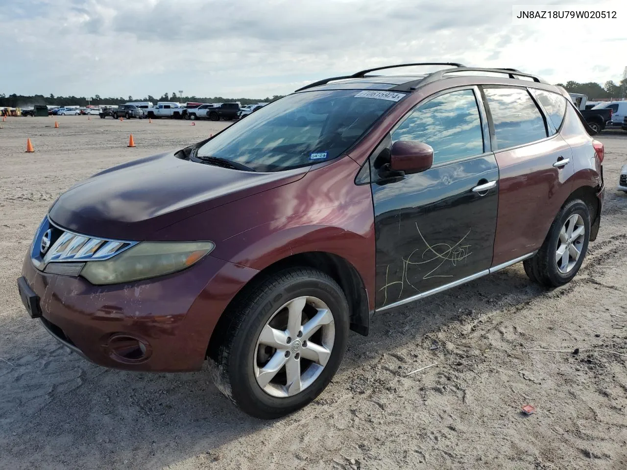 2009 Nissan Murano S VIN: JN8AZ18U79W020512 Lot: 70615924