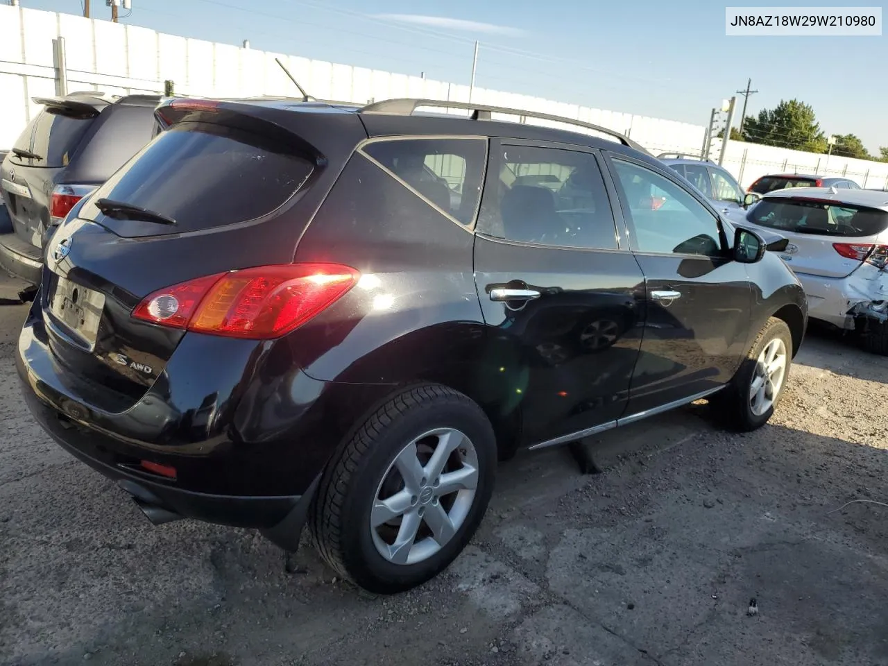 2009 Nissan Murano S VIN: JN8AZ18W29W210980 Lot: 71042614