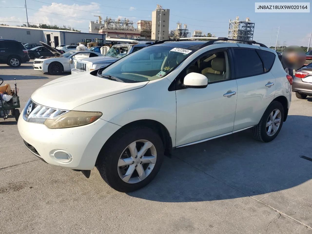 2009 Nissan Murano S VIN: JN8AZ18UX9W020164 Lot: 72122864