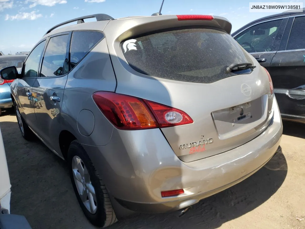 2009 Nissan Murano S VIN: JN8AZ18W09W138581 Lot: 72349744