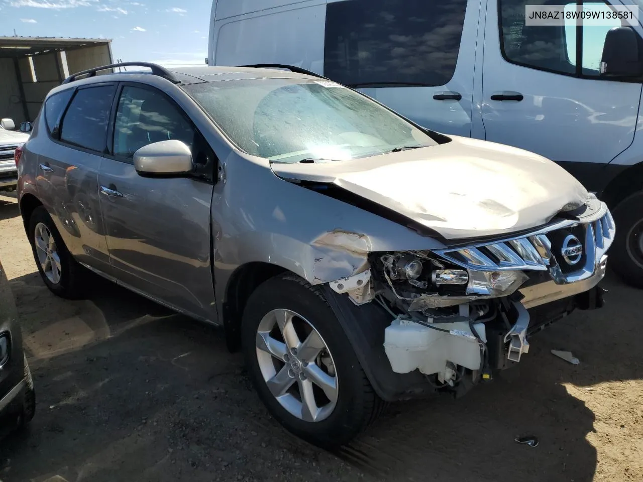 JN8AZ18W09W138581 2009 Nissan Murano S