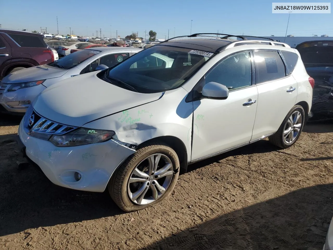 2009 Nissan Murano S VIN: JN8AZ18W09W125393 Lot: 72590074