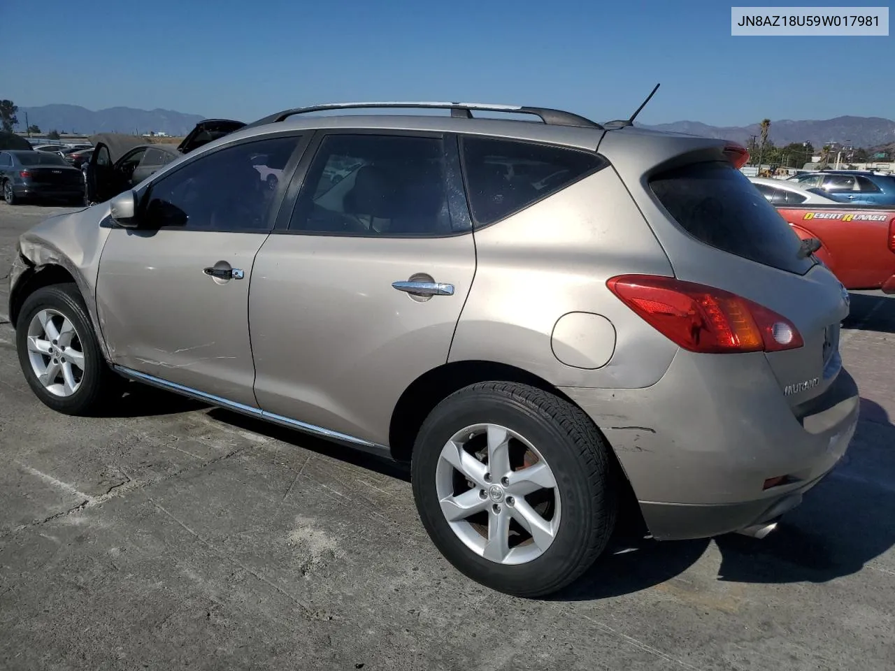 2009 Nissan Murano S VIN: JN8AZ18U59W017981 Lot: 72789784