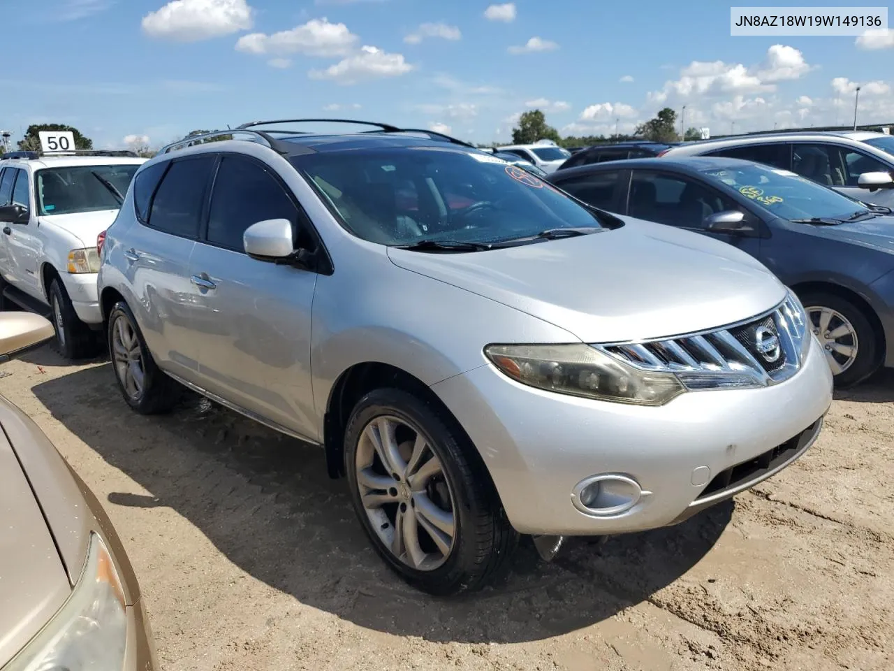 2009 Nissan Murano S VIN: JN8AZ18W19W149136 Lot: 73956534