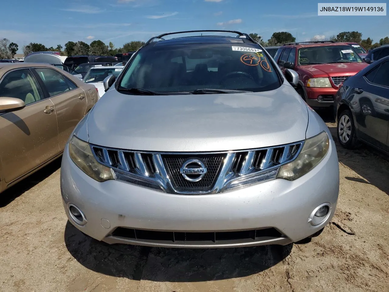 2009 Nissan Murano S VIN: JN8AZ18W19W149136 Lot: 73956534