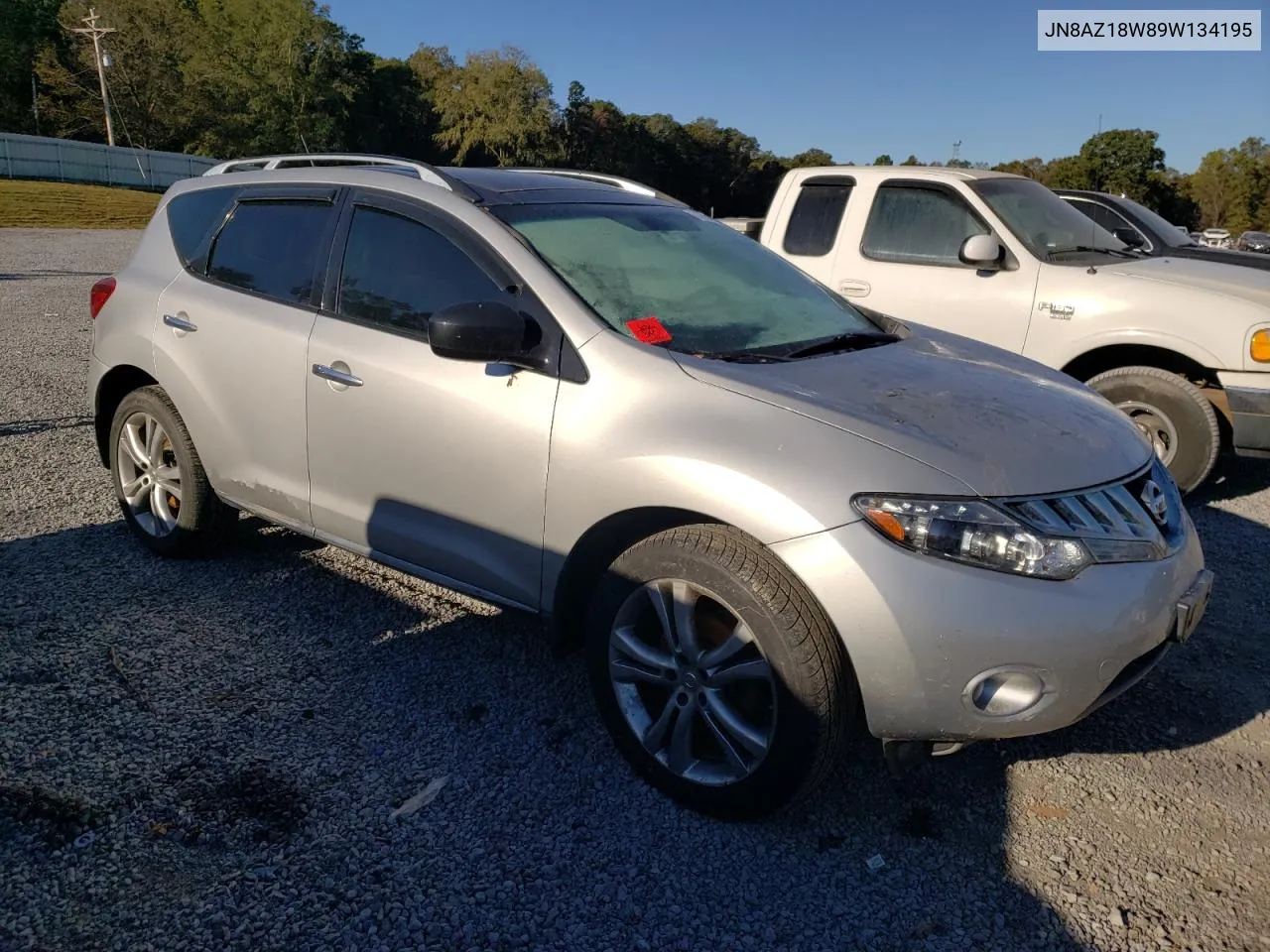 2009 Nissan Murano S VIN: JN8AZ18W89W134195 Lot: 74288384