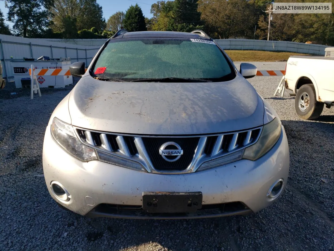 2009 Nissan Murano S VIN: JN8AZ18W89W134195 Lot: 74288384