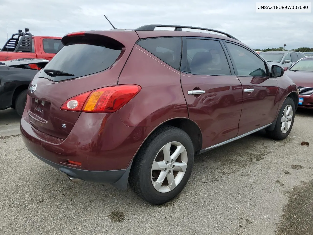 2009 Nissan Murano S VIN: JN8AZ18U89W007090 Lot: 74356424